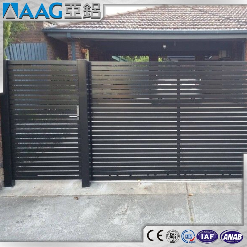 Sliding Security Gate Aluminium Garden/Wrought Iron/Sliding/Fence Driveway Gate for Residential/Garden/House Courtyard Entrance Aluminum Fence Gate