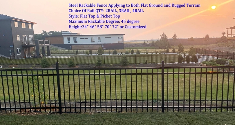 Wrought Iron Fence Steel Fence Security Palisade Metal Fencing Pool Fence Steel Picket Fence Panel Fence China Factory Garden Fence