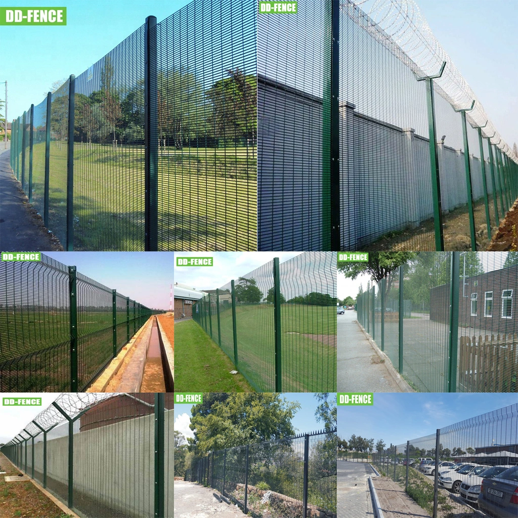 Galvanized 358 Safety Perimeter Clear View Welded Wire Mesh Metal Anti Climb Boundary Security Fence Panel for Border Airport Prison