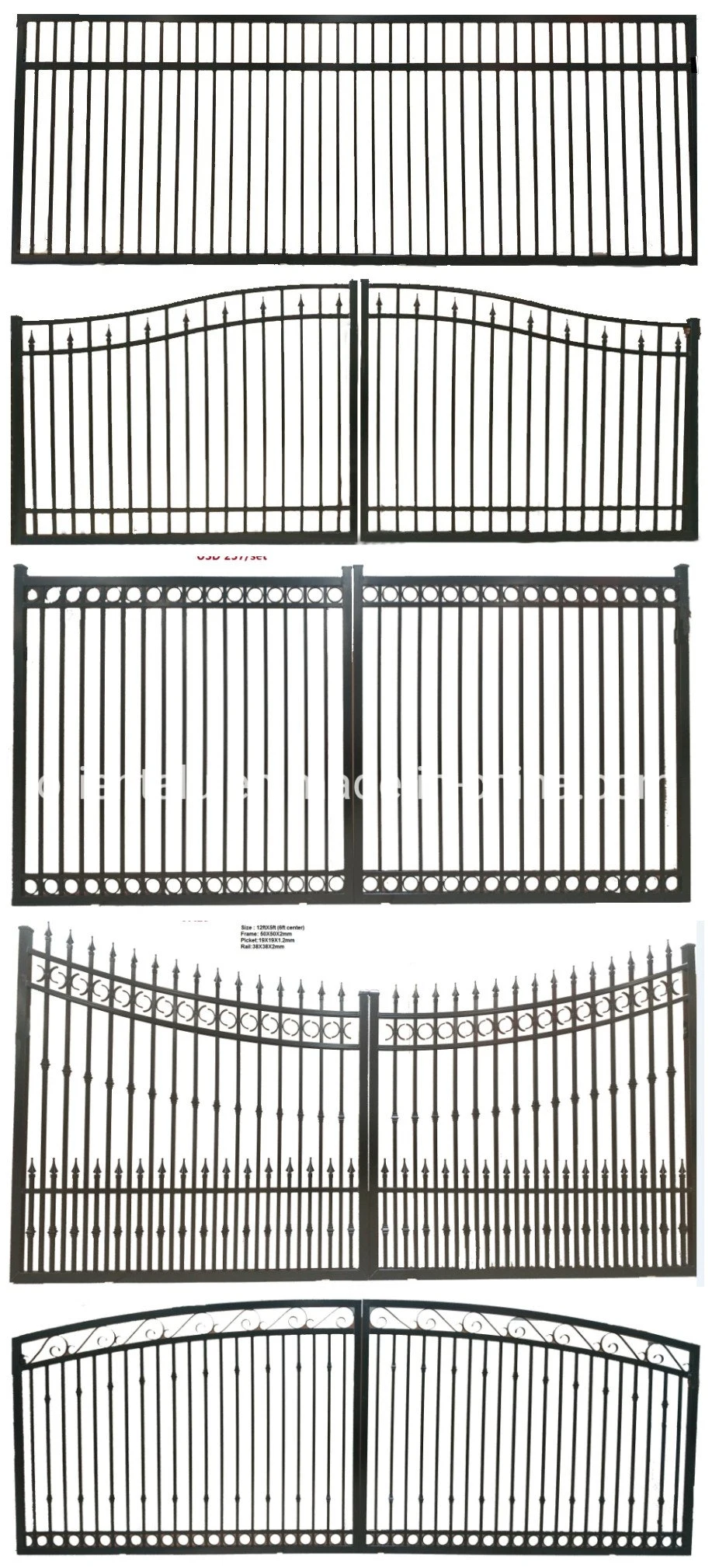 Automatic Interior/Sliding/Metal/Powder Coated Black Aluminium/Garden/Sliding/Fence Driveway Gate for Residential/Garden/House