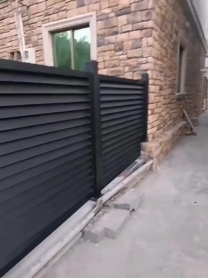 Schwarz pulverbeschichteter, fertiger, preiswerter, lasergeschnittener Zaun aus Cortenstahl für Wohngebäude, Aluminium-Gartengrenzzaun